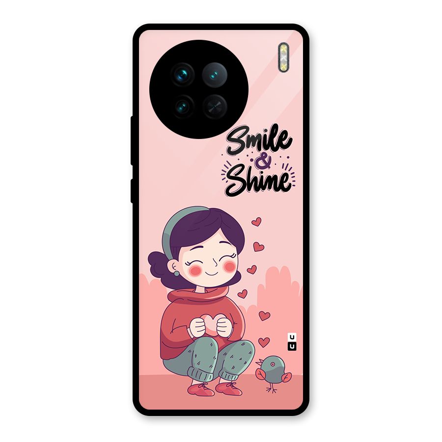 Smile And Shine Glass Back Case for Vivo X90