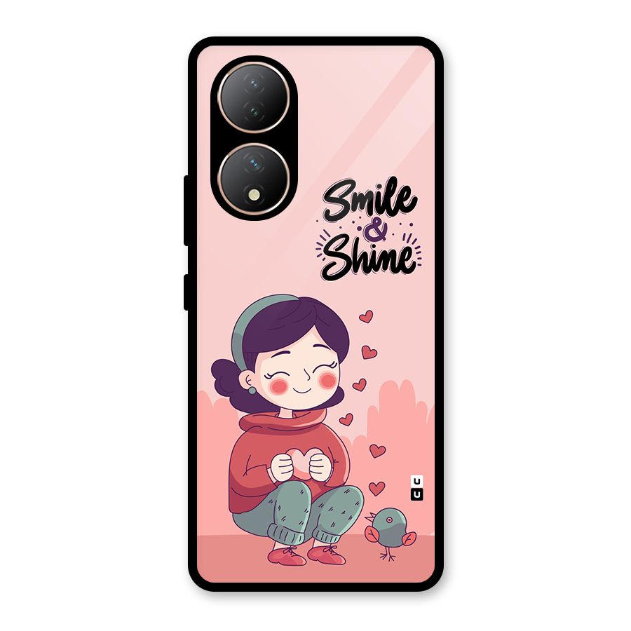 Smile And Shine Glass Back Case for Vivo Y100A