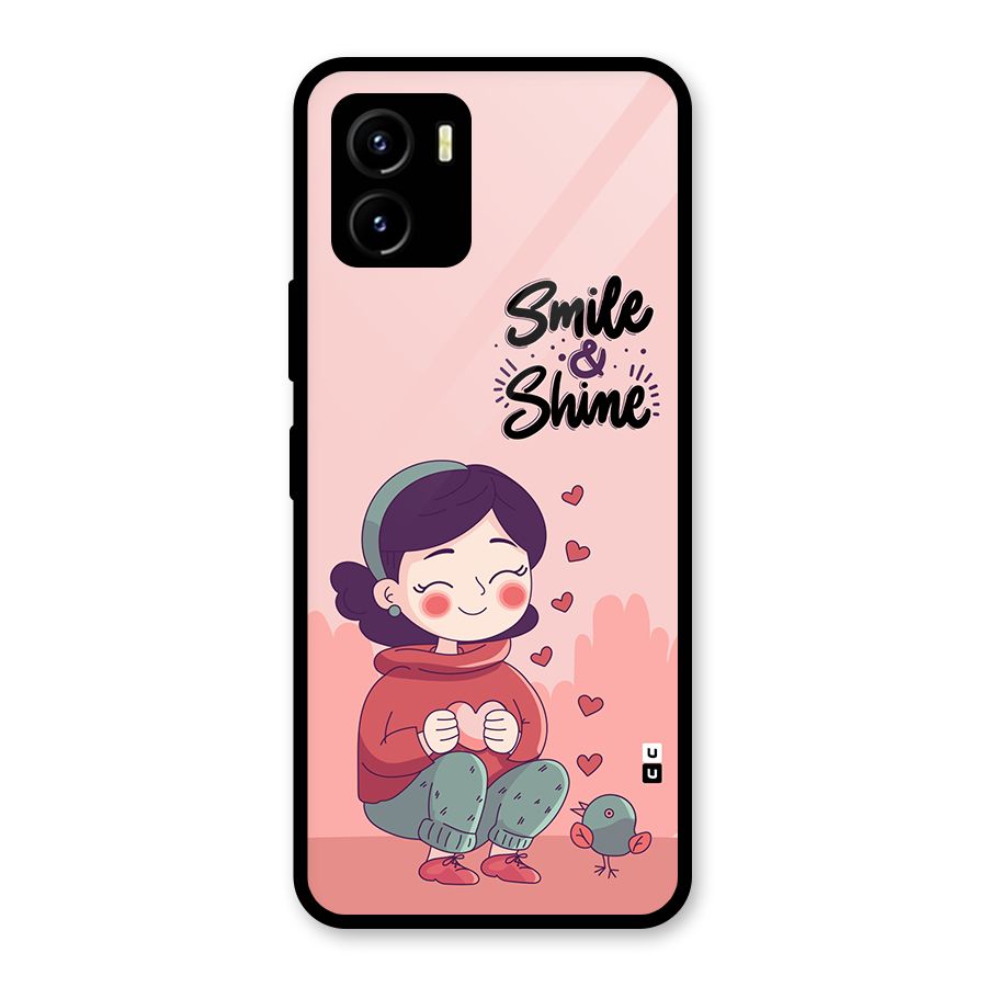 Smile And Shine Glass Back Case for Vivo Y15s