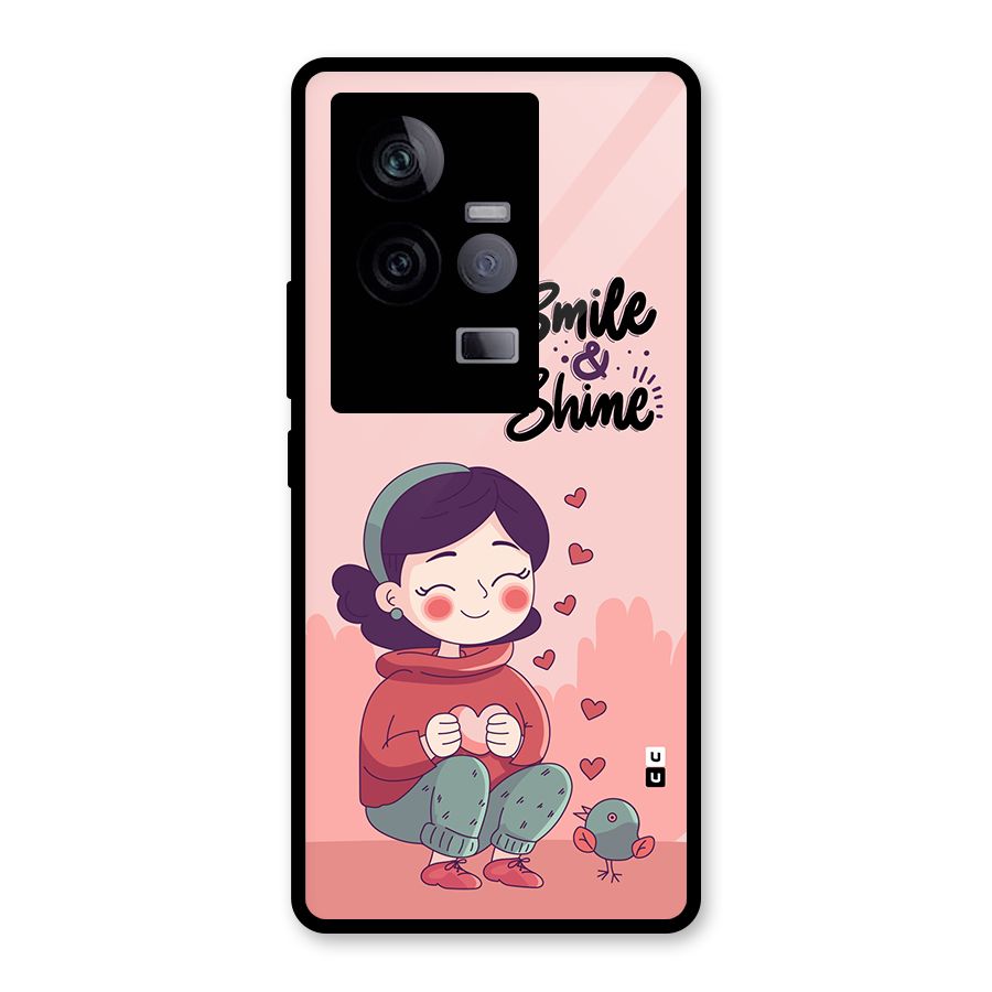 Smile And Shine Glass Back Case for Vivo iQOO 11 5G