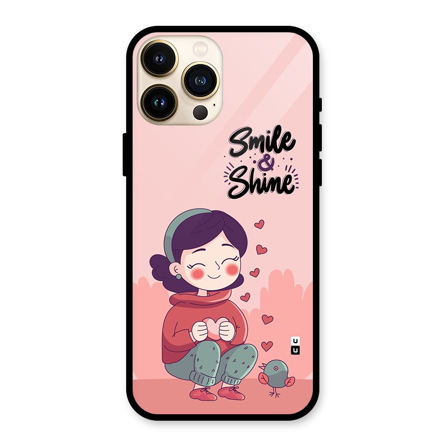 Smile And Shine Glass Back Case for iPhone 13 Pro Max