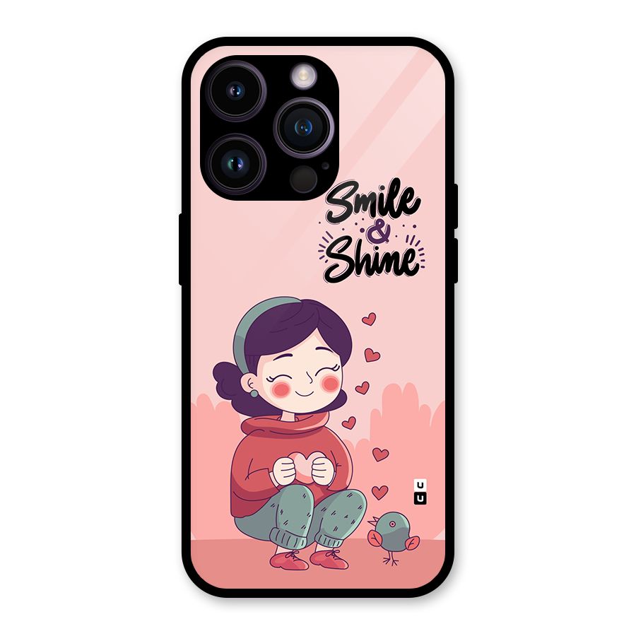Smile And Shine Glass Back Case for iPhone 14 Pro