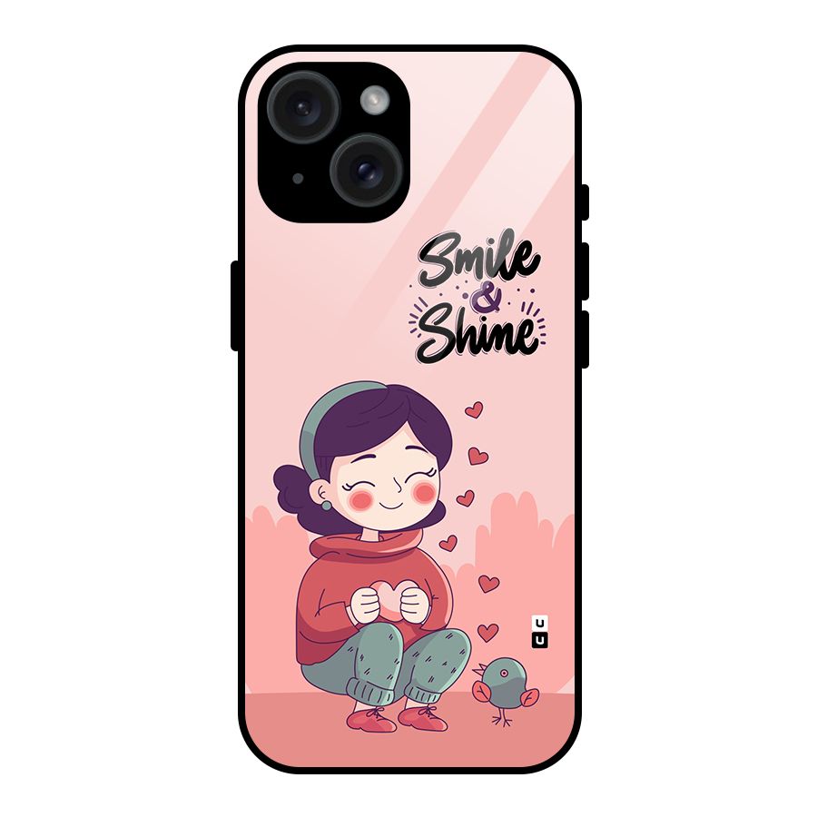 Smile And Shine Glass Back Case for iPhone 15