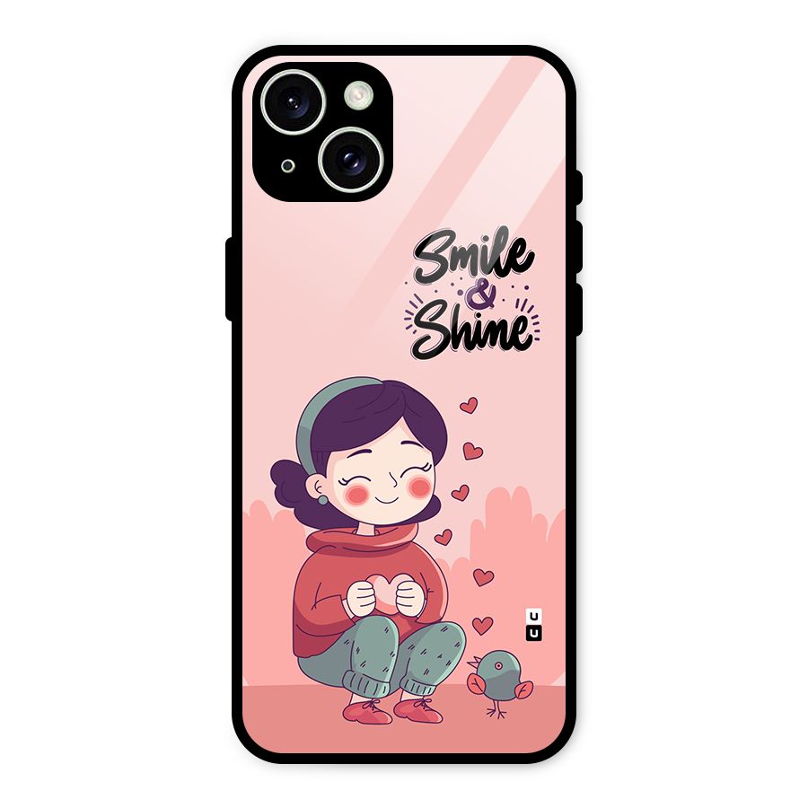 Smile And Shine Glass Back Case for iPhone 15 Plus
