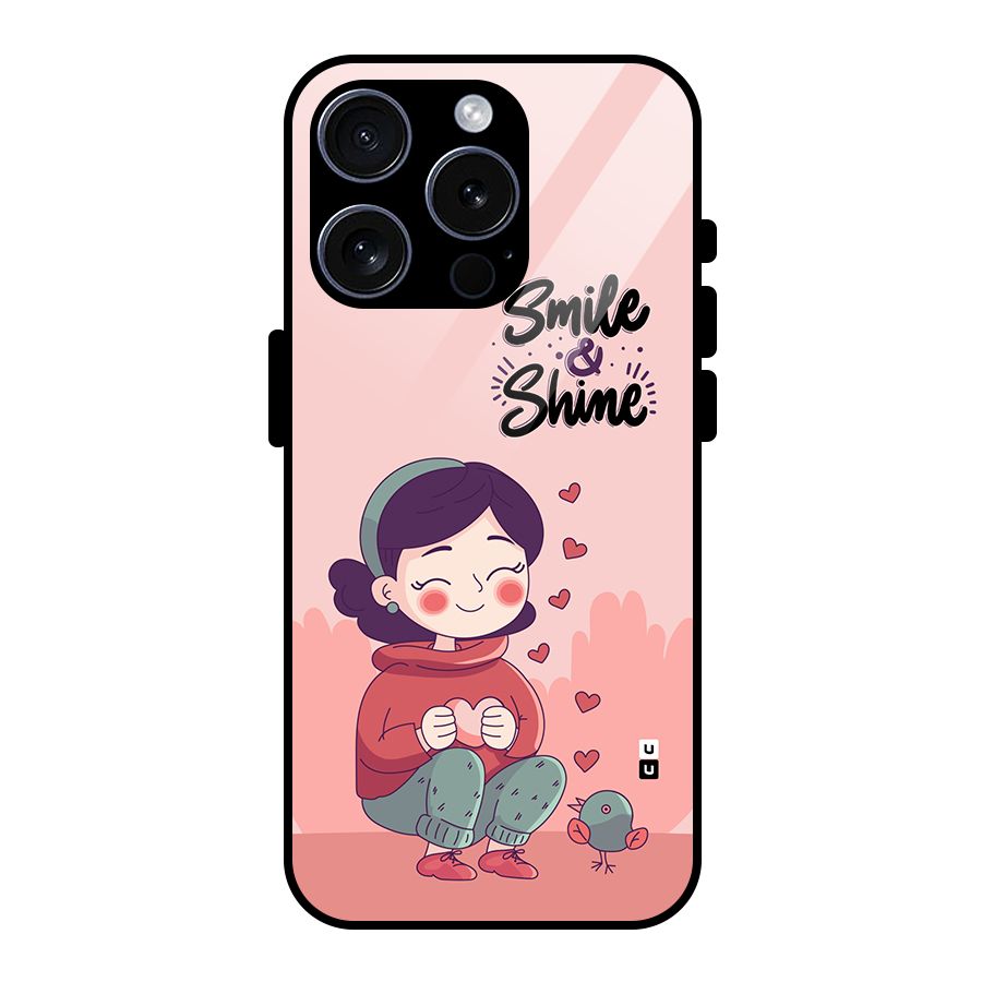 Smile And Shine Glass Back Case for iPhone 15 Pro
