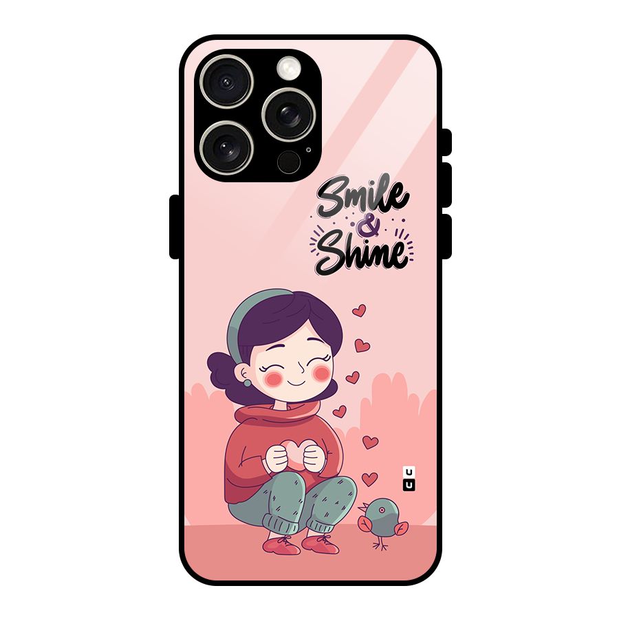 Smile And Shine Glass Back Case for iPhone 15 Pro Max