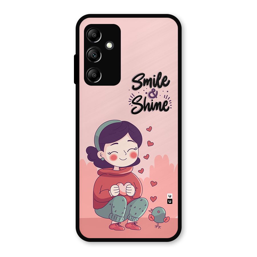 Smile And Shine Metal Back Case for Galaxy A14 5G