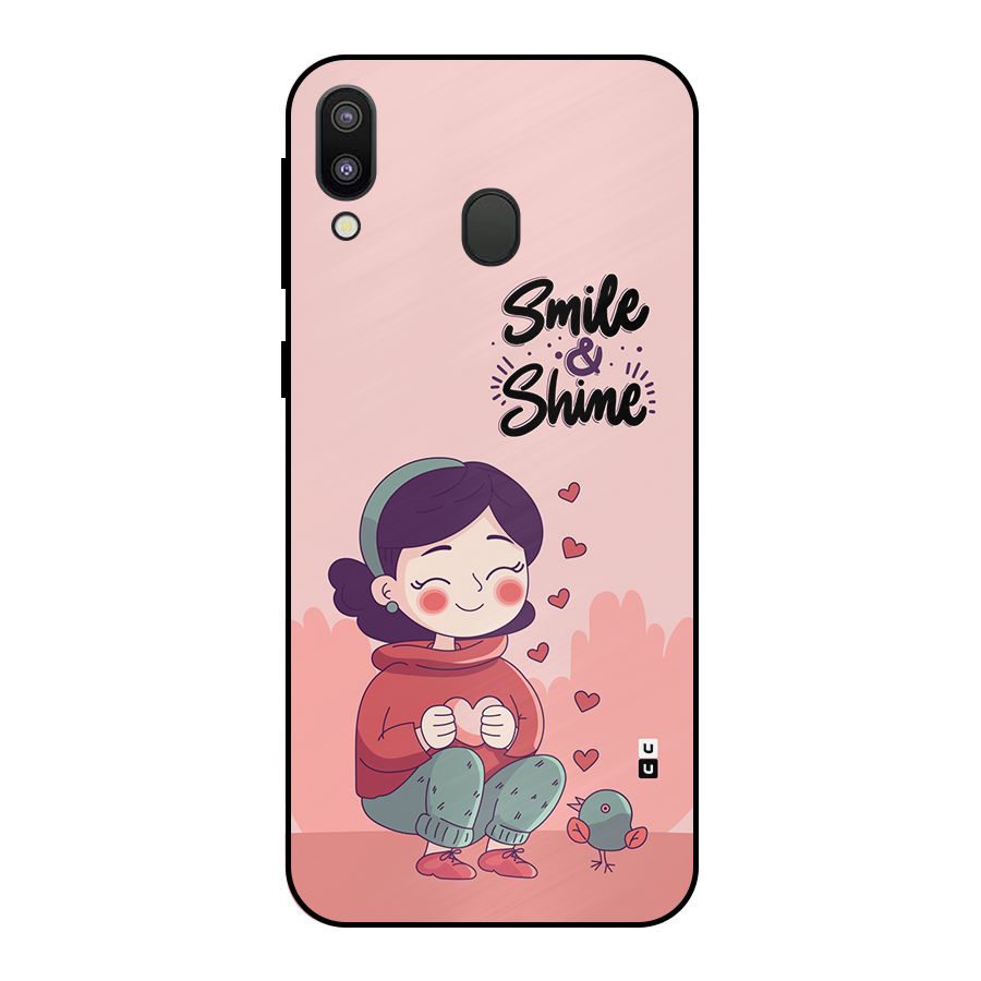Smile And Shine Metal Back Case for Galaxy M20