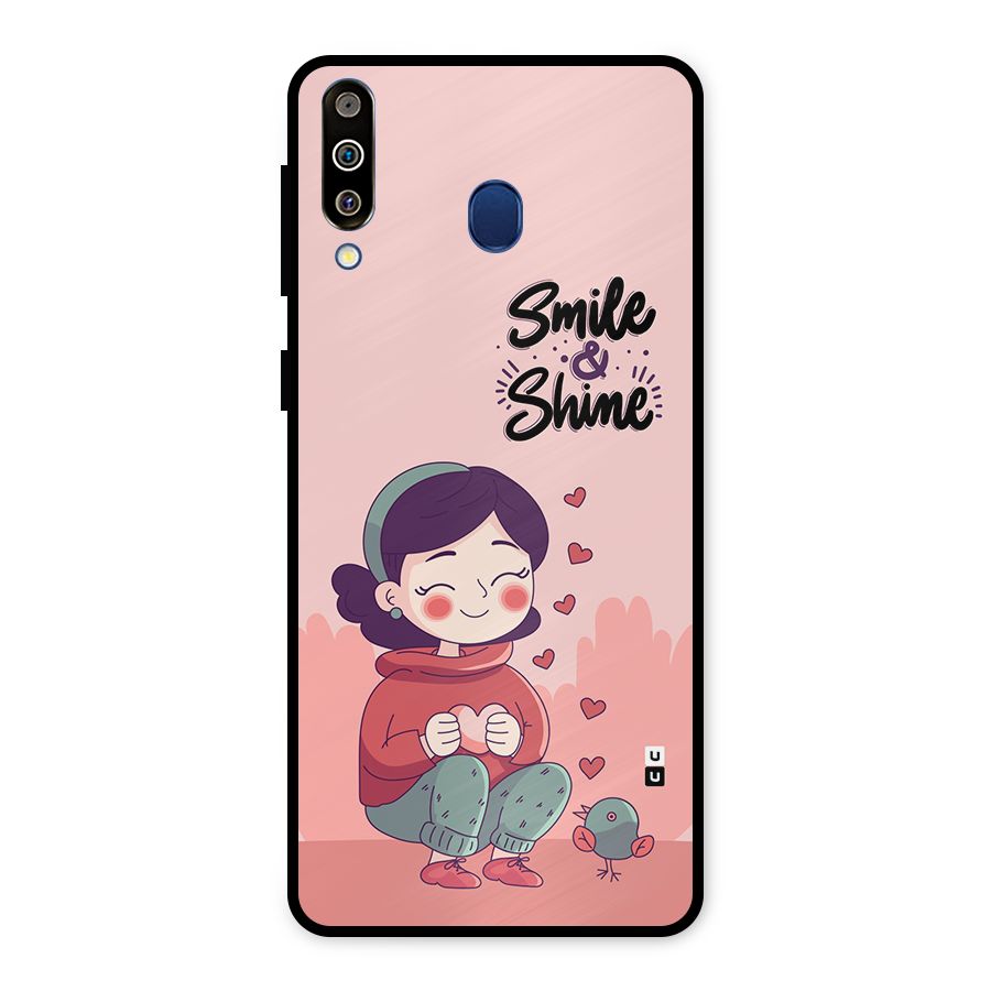 Smile And Shine Metal Back Case for Galaxy M30