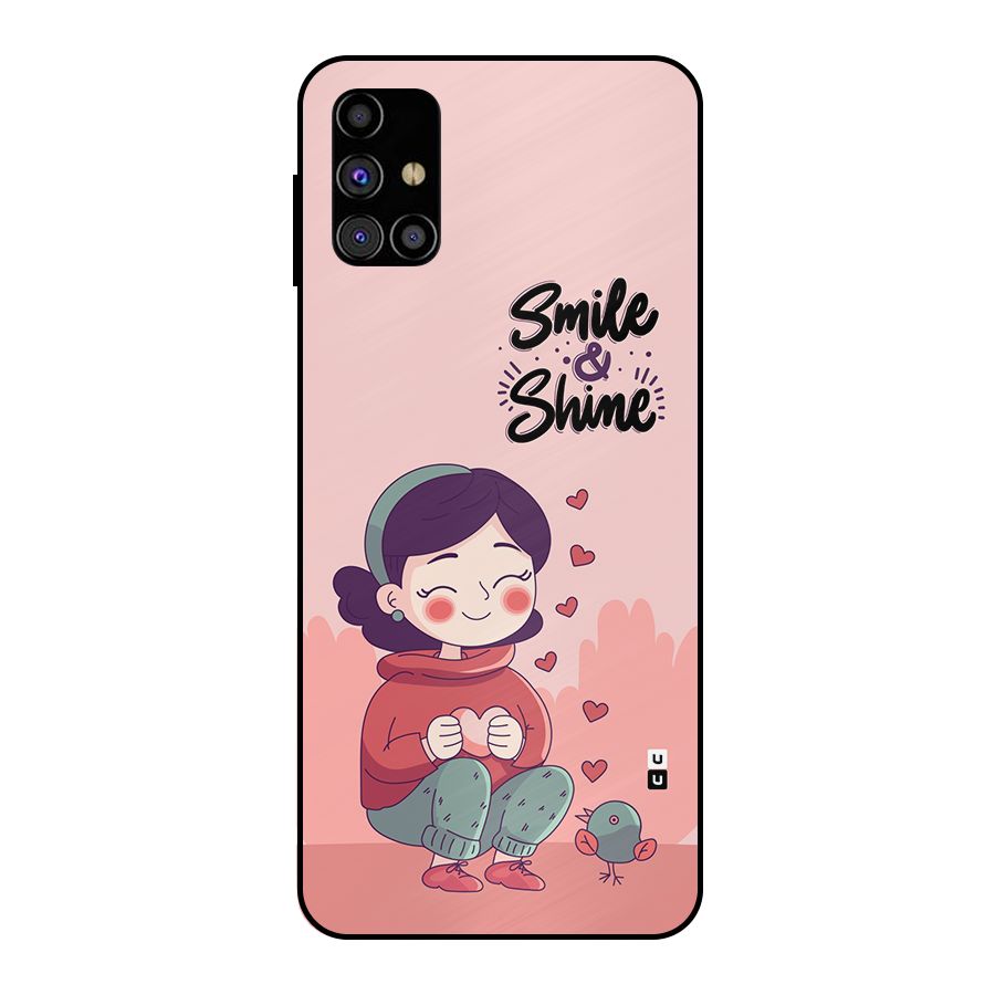 Smile And Shine Metal Back Case for Galaxy M31s