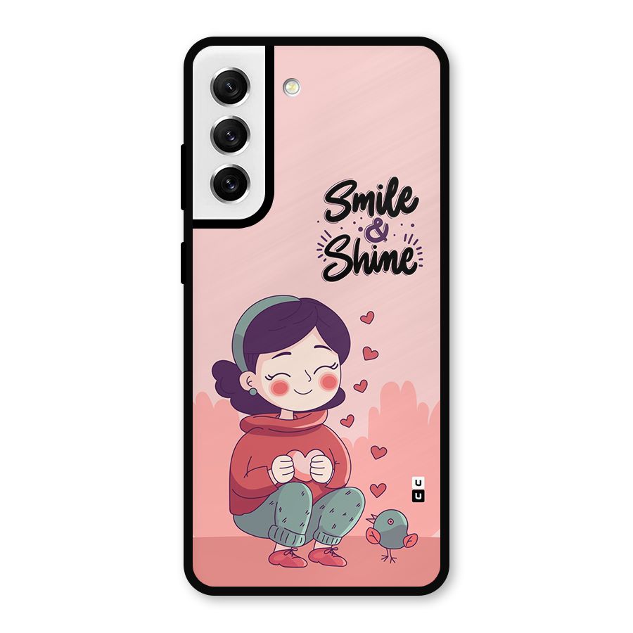 Smile And Shine Metal Back Case for Galaxy S21 FE 5G