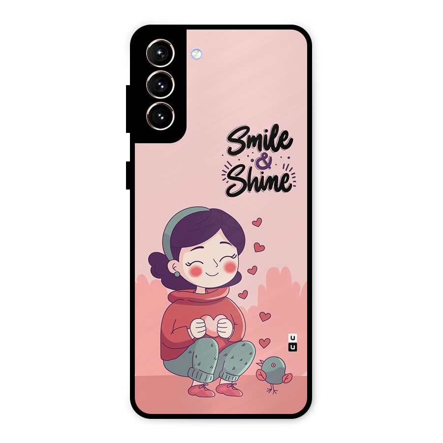 Smile And Shine Metal Back Case for Galaxy S21 Plus