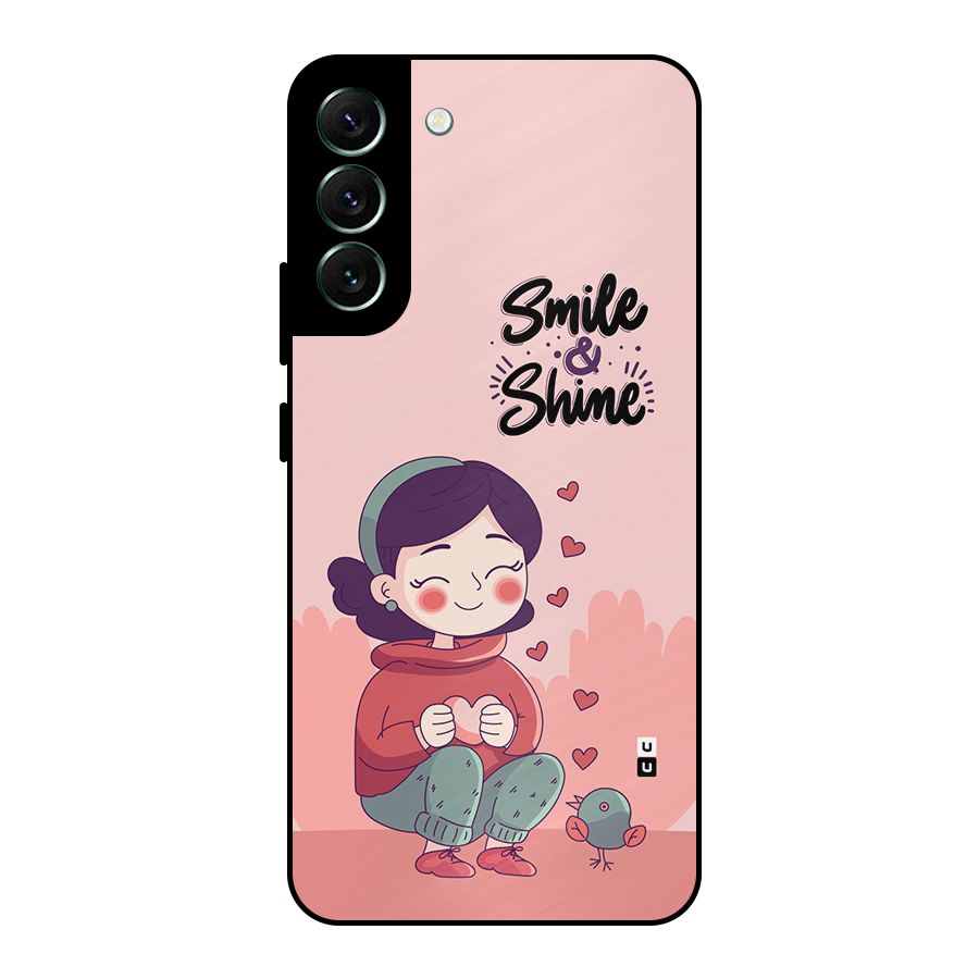 Smile And Shine Metal Back Case for Galaxy S22 Plus 5G