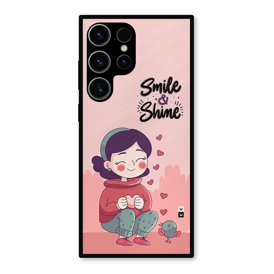 Smile And Shine Metal Back Case for Galaxy S23 Ultra