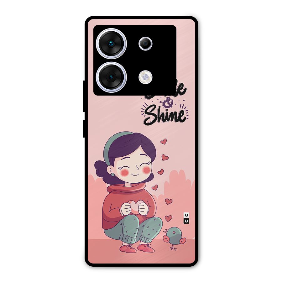 Smile And Shine Metal Back Case for Infinix Zero 30 5G