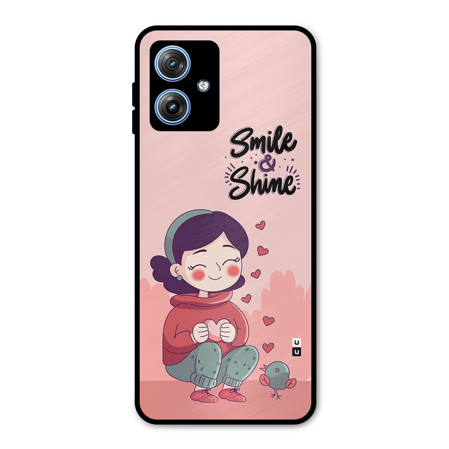 Smile And Shine Metal Back Case for Moto G54