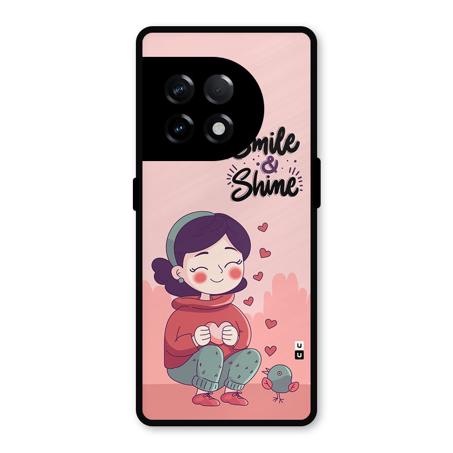 Smile And Shine Metal Back Case for OnePlus 11R