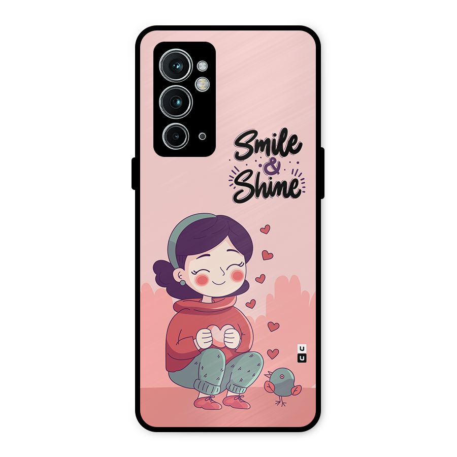Smile And Shine Metal Back Case for OnePlus 9RT 5G