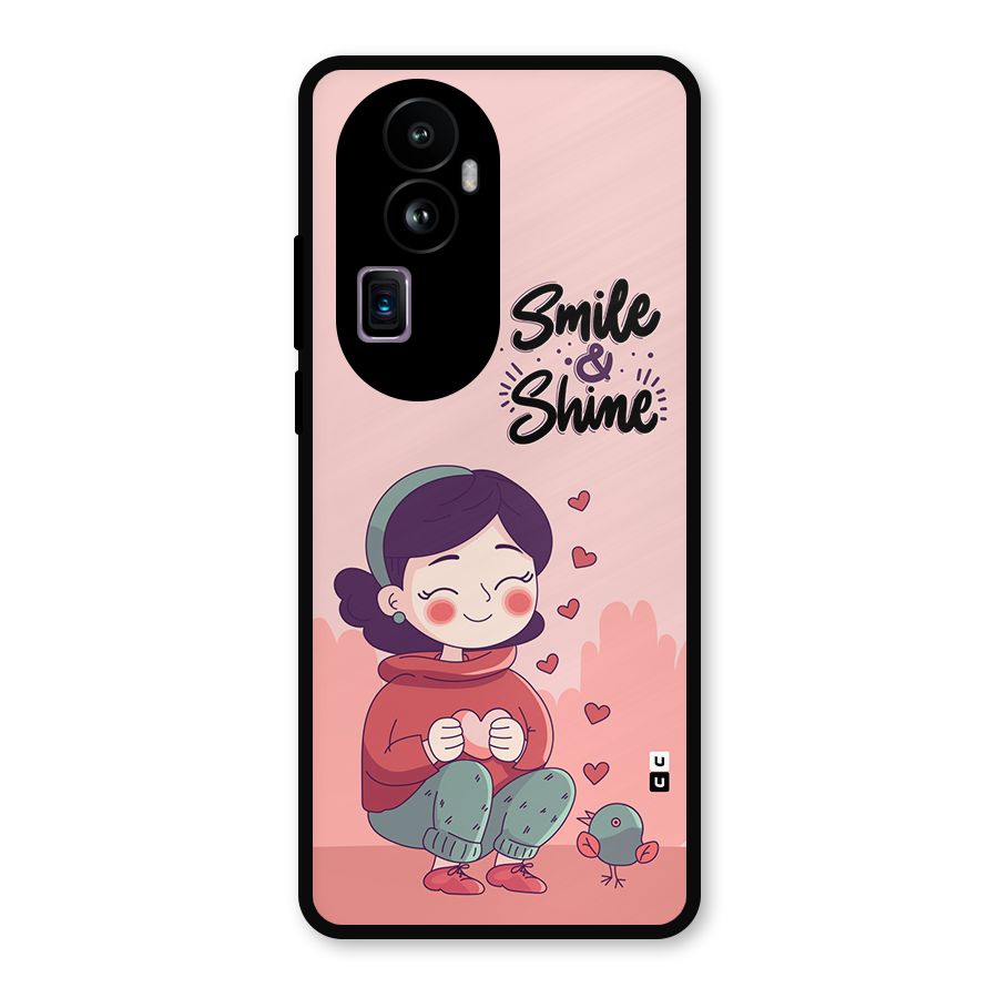 Smile And Shine Metal Back Case for Oppo Reno10 Pro Plus