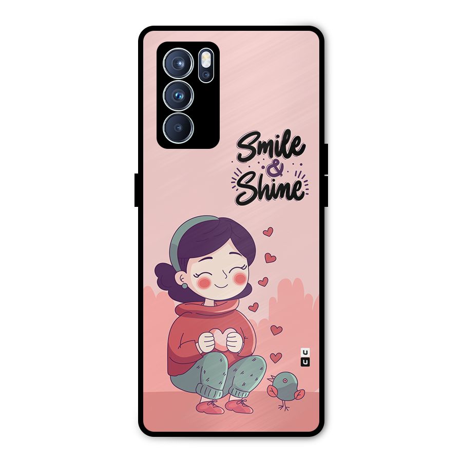 Smile And Shine Metal Back Case for Oppo Reno6 Pro 5G
