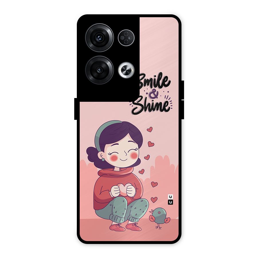 Smile And Shine Metal Back Case for Oppo Reno8 Pro 5G