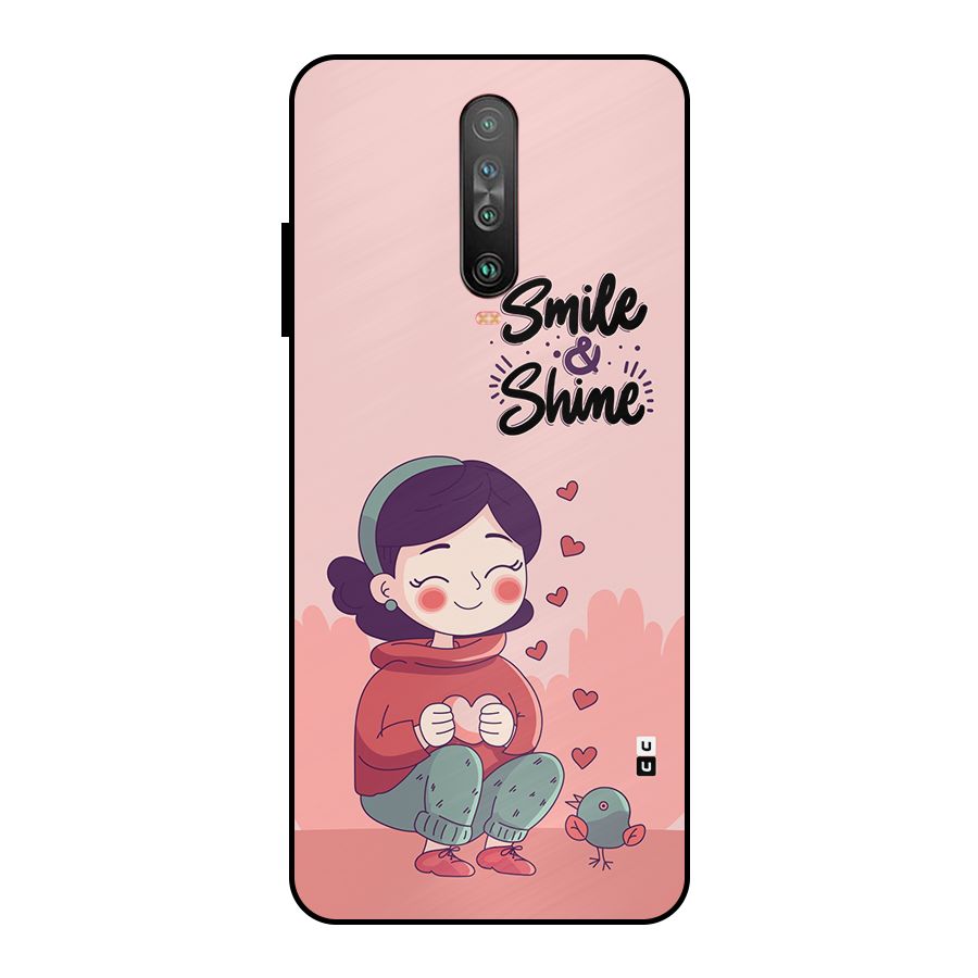 Smile And Shine Metal Back Case for Poco X2