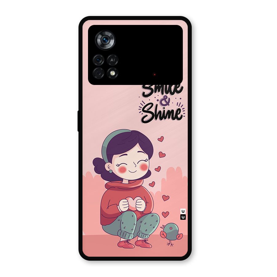 Smile And Shine Metal Back Case for Poco X4 Pro 5G