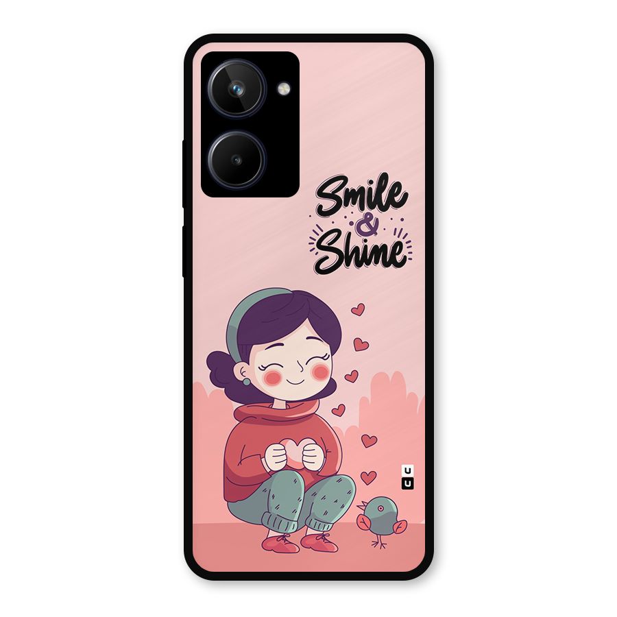 Smile And Shine Metal Back Case for Realme 10