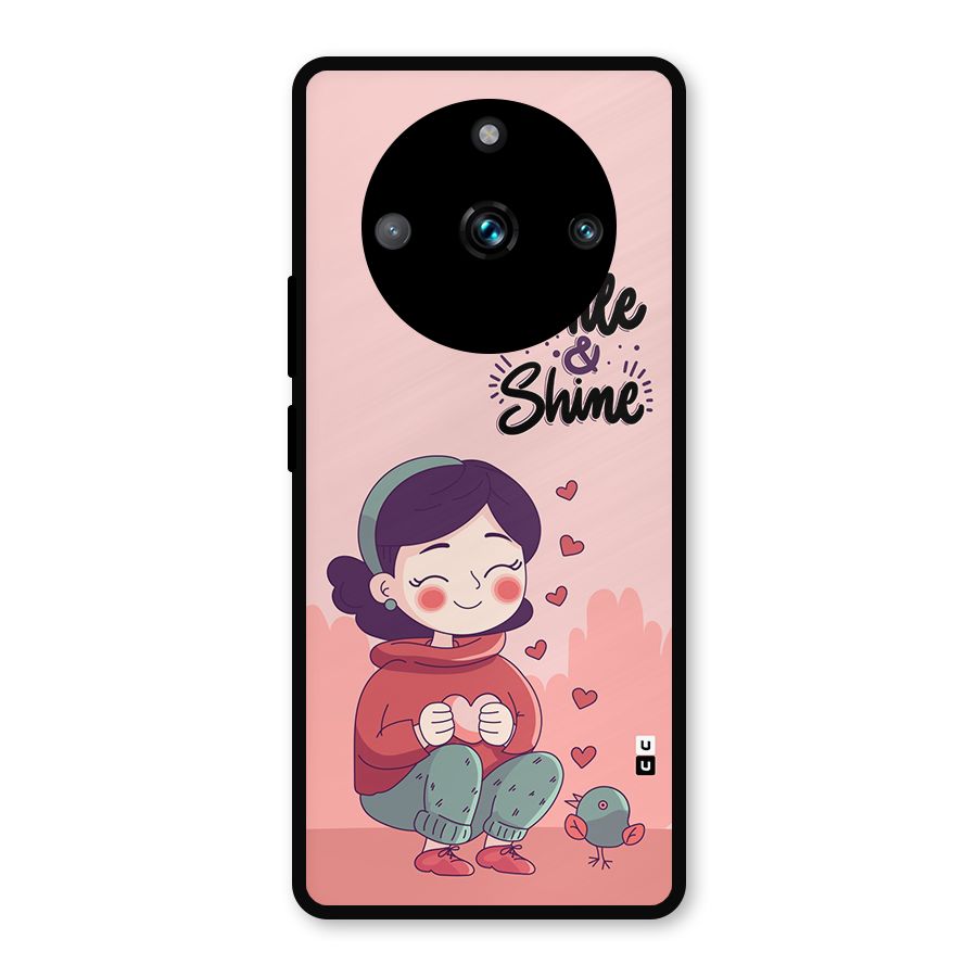 Smile And Shine Metal Back Case for Realme 11 Pro Plus