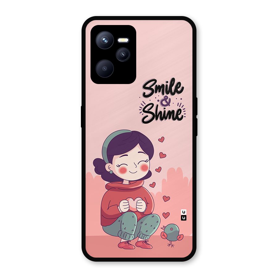 Smile And Shine Metal Back Case for Realme C35