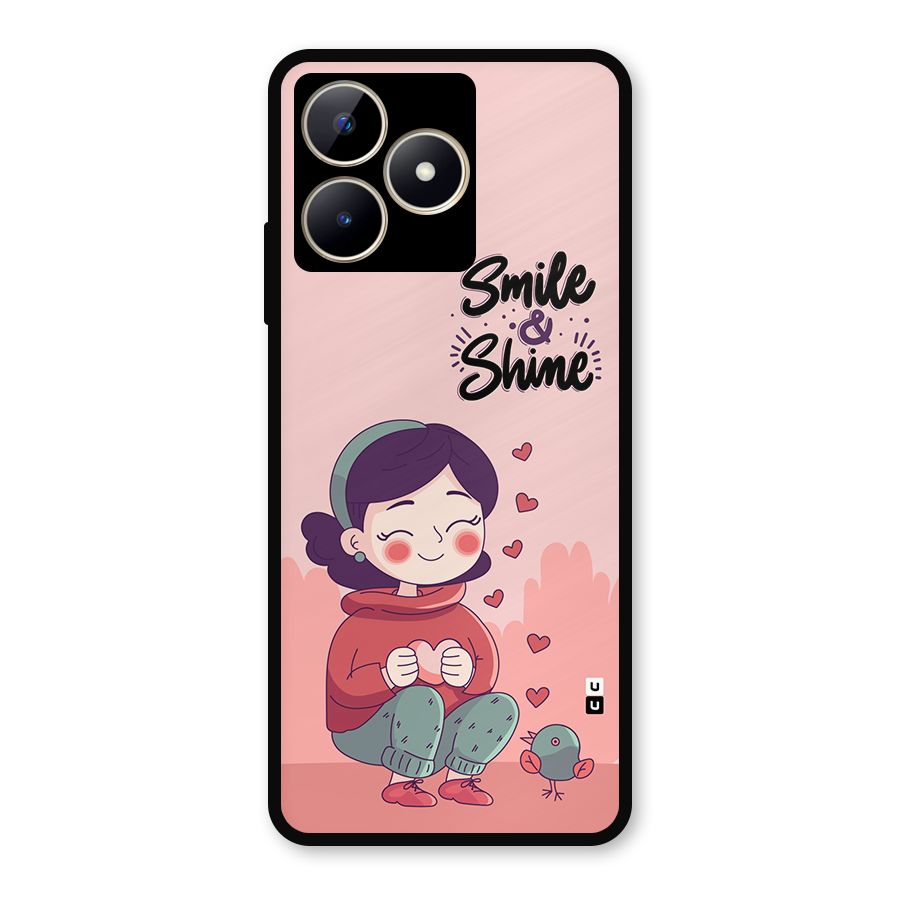 Smile And Shine Metal Back Case for Realme C53