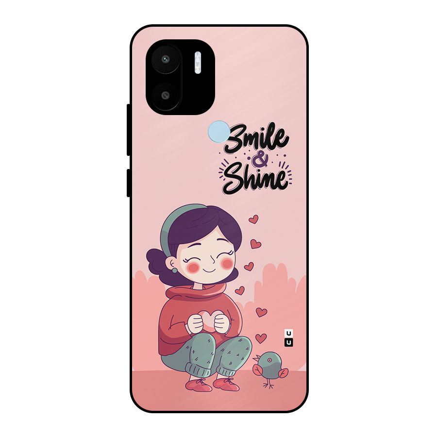 Smile And Shine Metal Back Case for Redmi A2 Plus