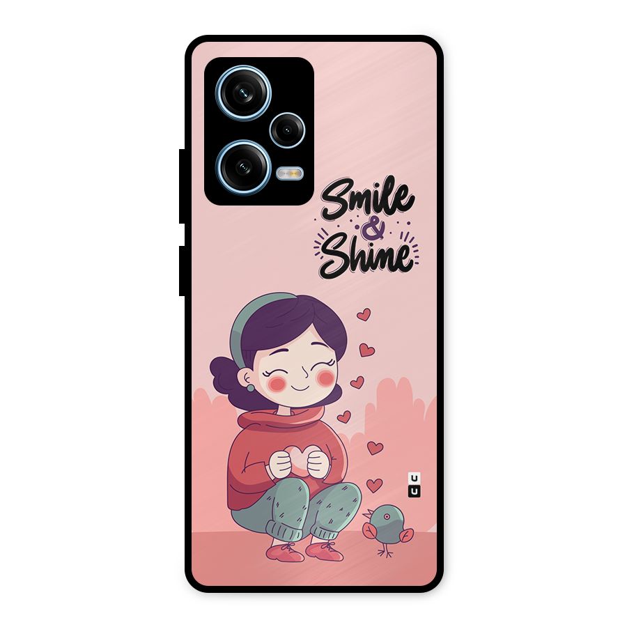 Smile And Shine Metal Back Case for Redmi Note 12 Pro