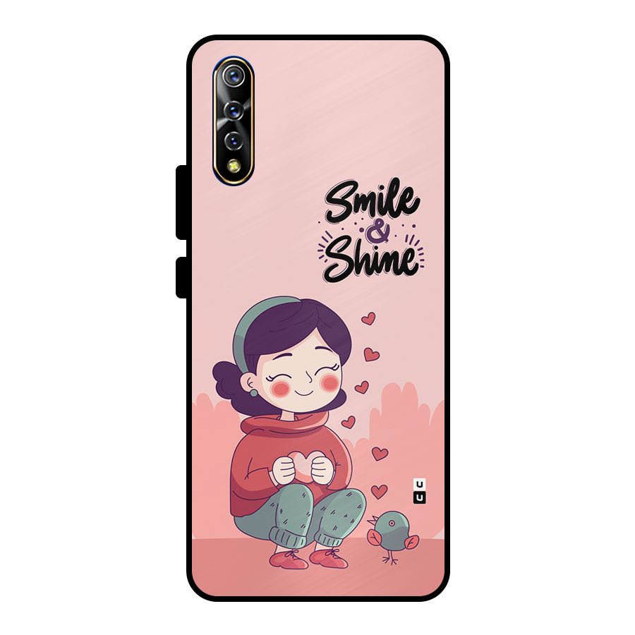 Smile And Shine Metal Back Case for Vivo S1