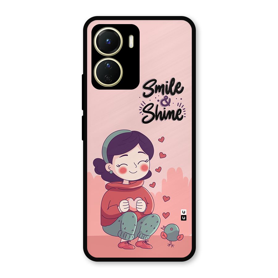 Smile And Shine Metal Back Case for Vivo T2x