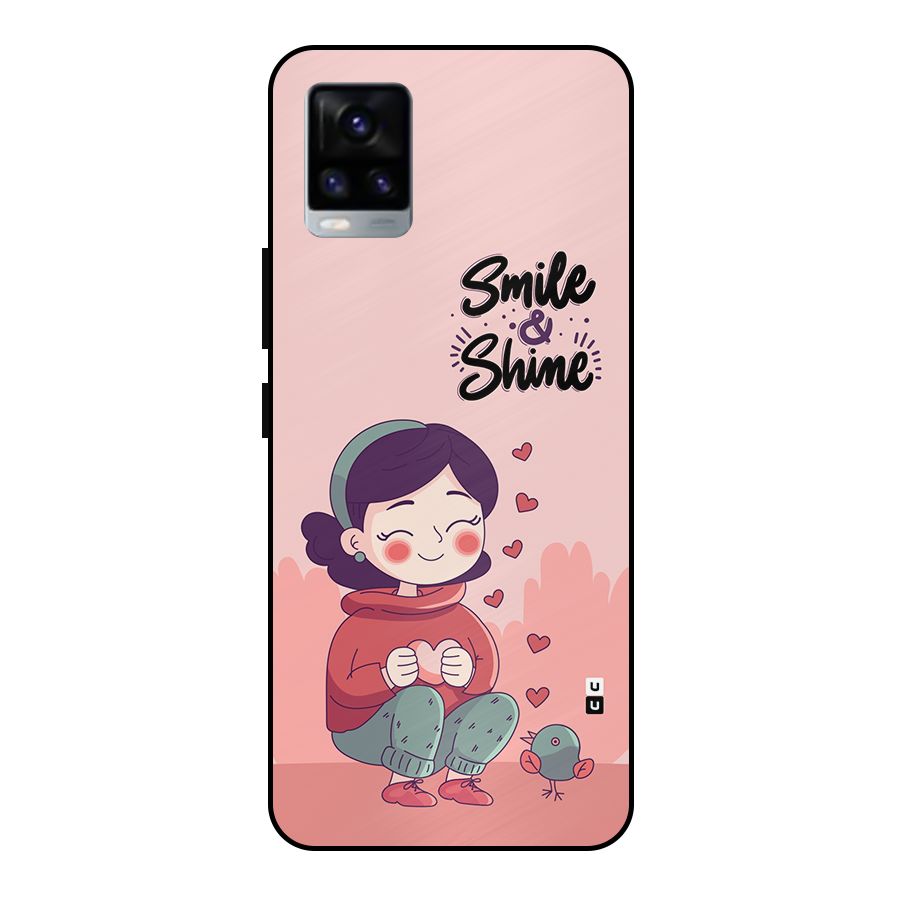 Smile And Shine Metal Back Case for Vivo V20