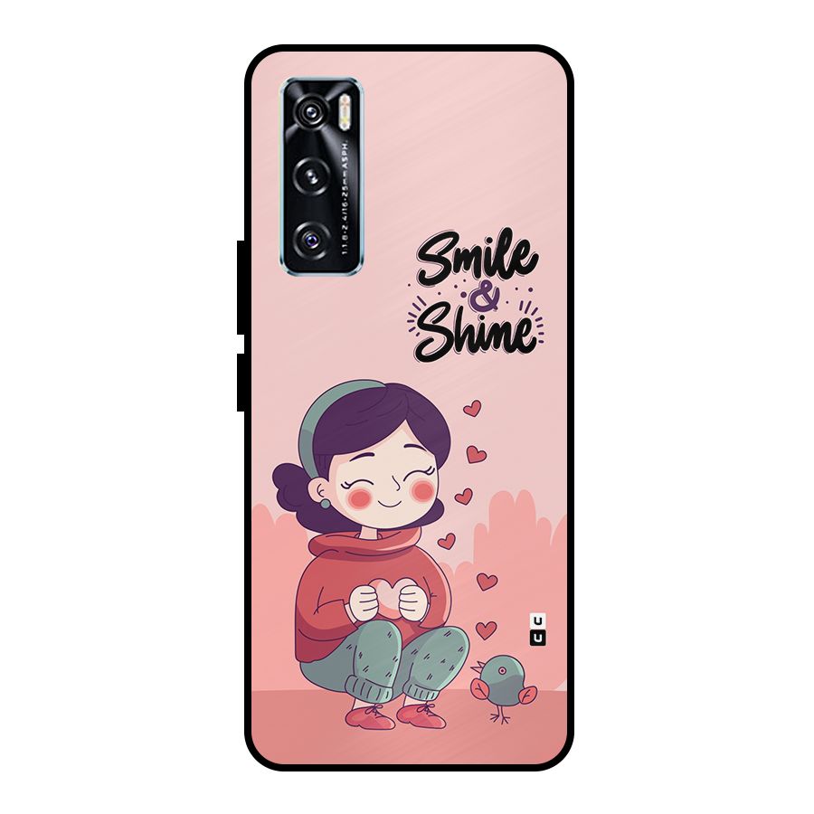 Smile And Shine Metal Back Case for Vivo V20 SE