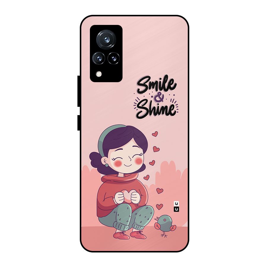 Smile And Shine Metal Back Case for Vivo V21 5G