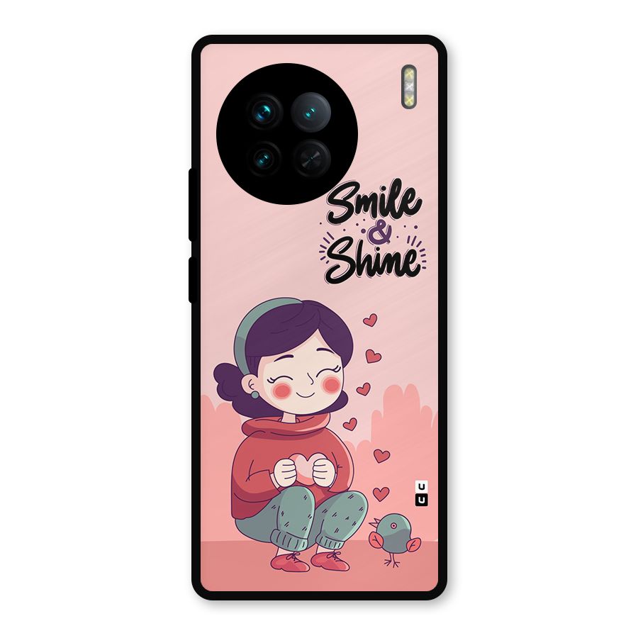 Smile And Shine Metal Back Case for Vivo X90
