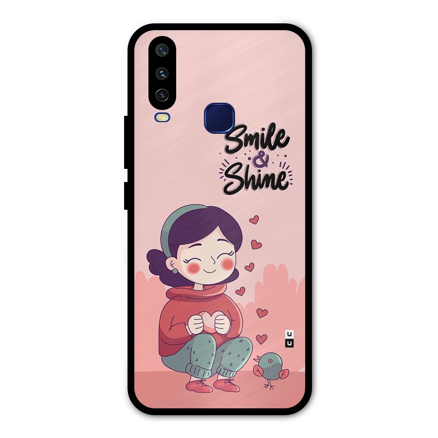 Smile And Shine Metal Back Case for Vivo Y15