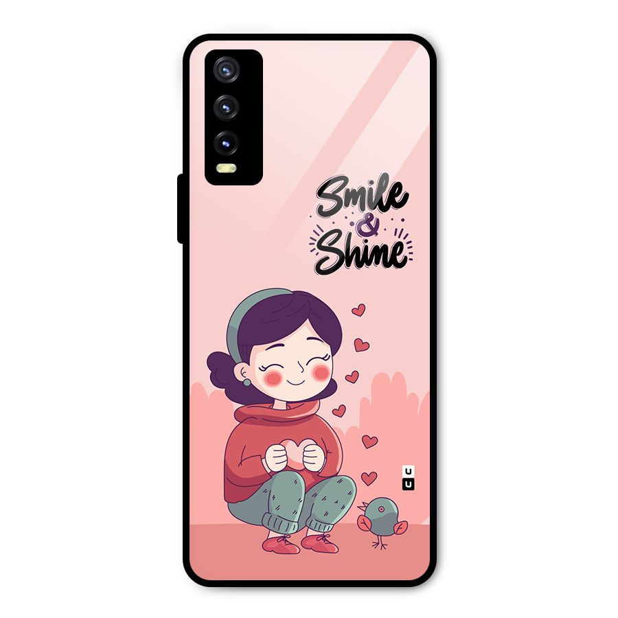Smile And Shine Metal Back Case for Vivo Y20
