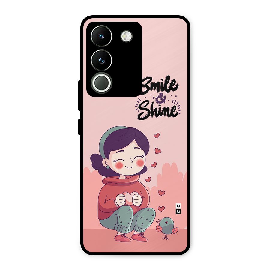 Smile And Shine Metal Back Case for Vivo Y200
