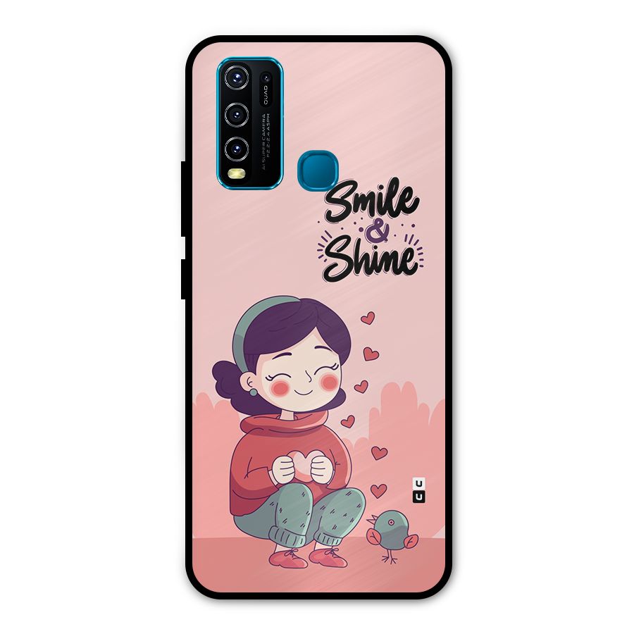 Smile And Shine Metal Back Case for Vivo Y30