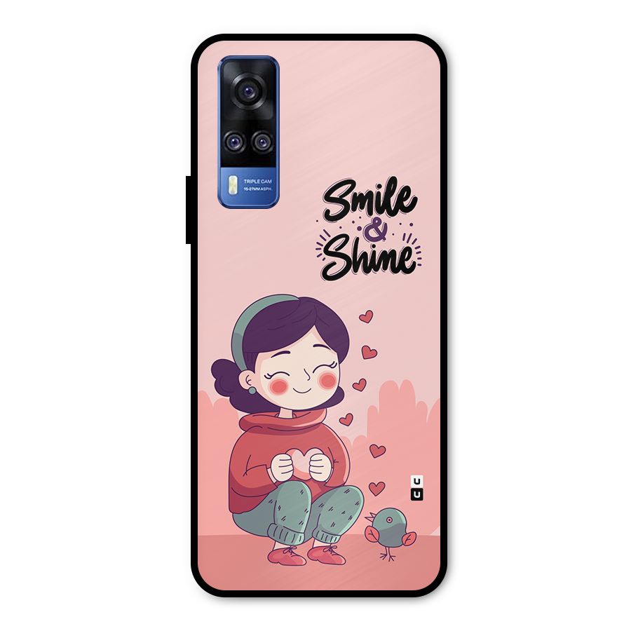 Smile And Shine Metal Back Case for Vivo Y31