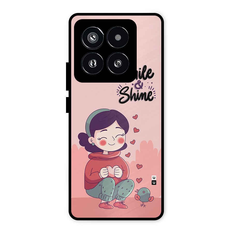 Smile And Shine Metal Back Case for Xiaomi 14 Pro