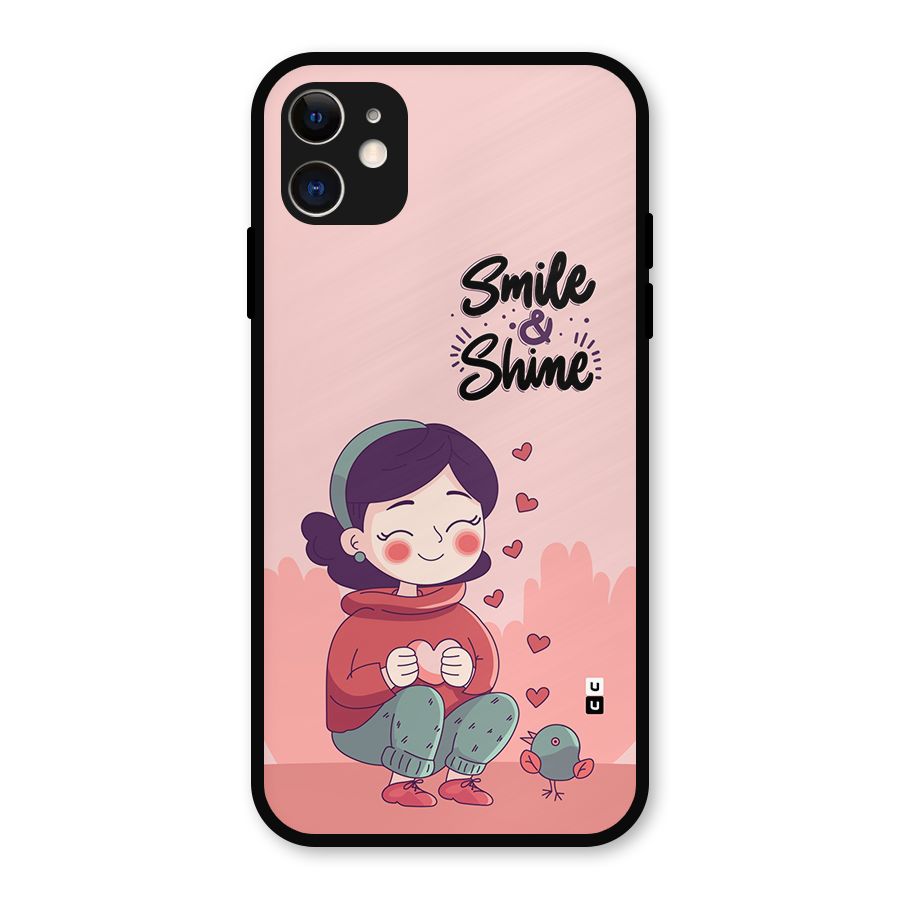 Smile And Shine Metal Back Case for iPhone 11