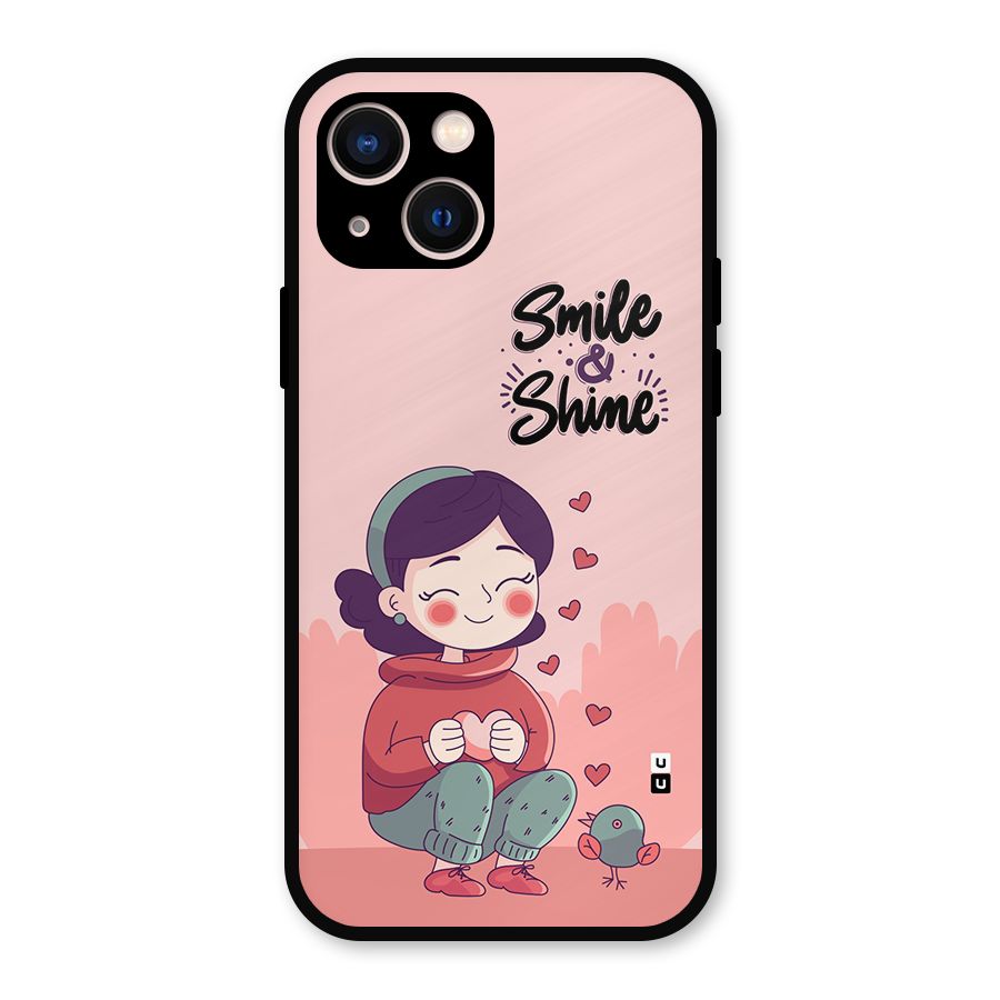 Smile And Shine Metal Back Case for iPhone 13