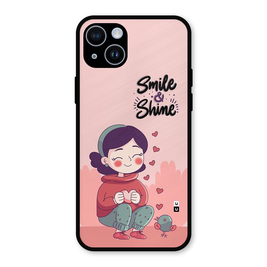 Smile And Shine Metal Back Case for iPhone 14