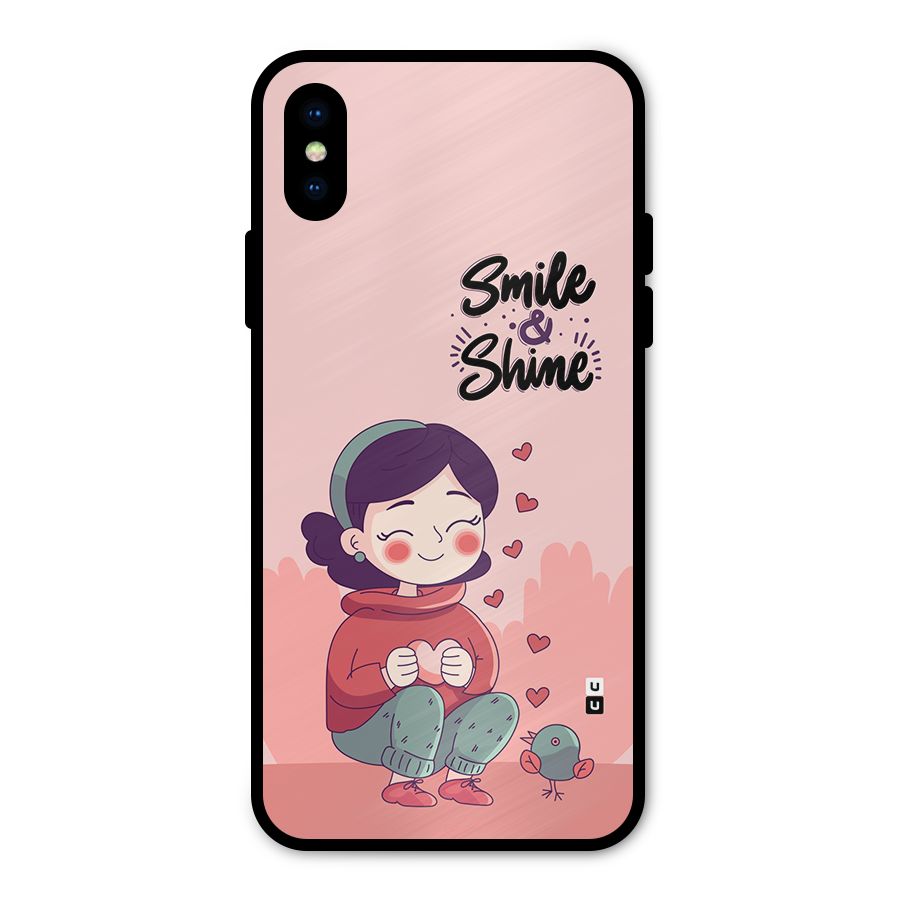 Smile And Shine Metal Back Case for iPhone XS