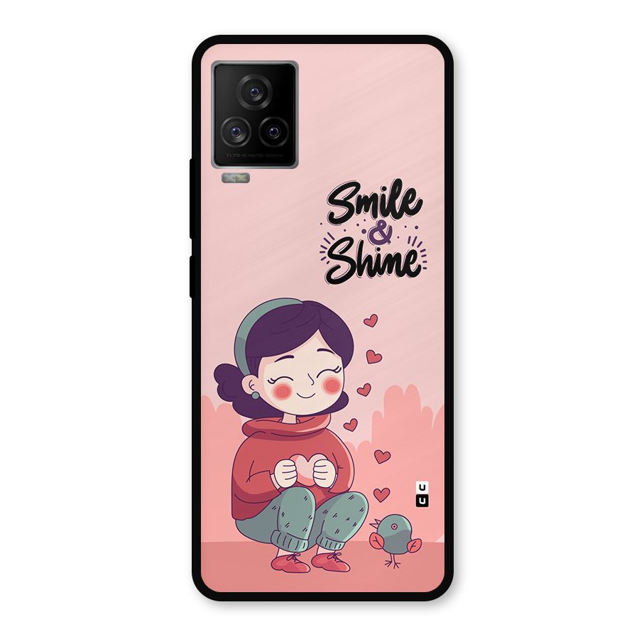 Smile And Shine Metal Back Case for iQOO 7 Legend 5G